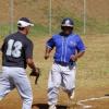 Palau Thomas Rumong scores on an RBI double