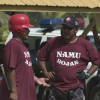 President Jeimata Nokko Kabua with player