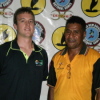 FIBA Oceania ZDO Ryan Burns with PNG NBDO Ronnie Mea