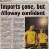 Imports gone, but Alloway confident