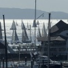 AHIRW2015 fleet finishing off Hamilton Is Yacht Club - Photo Credit: Andrea Francolini