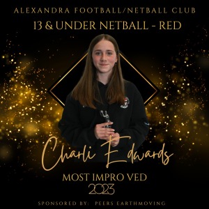 Under 13 Netball - Red - Most Determined 