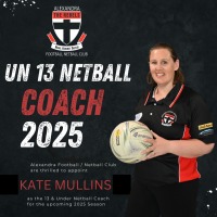 13 & Under Netball Coach - Kate Mullins - 0407 776 508