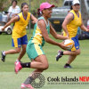 Vaine Ben of the Cook Islands touch rugby team is all smiles on the field. 09092427 